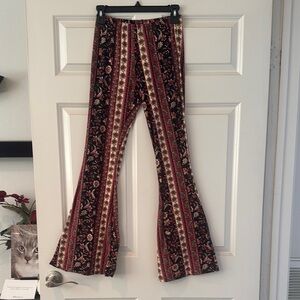 Mind Code Red and Black Flare Pants